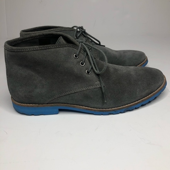 Men's Kurt Geiger Gray Suede Desert Boots Sz 41 - Picture 3 of 10